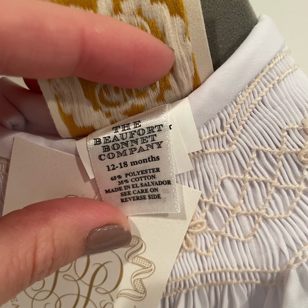 NWT White Smocked Dress